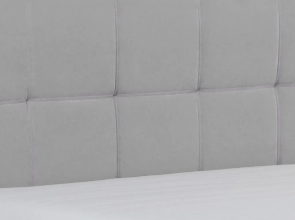 Posteľ Glory 140x200 cm, svetlo šedá látka, bez matraca