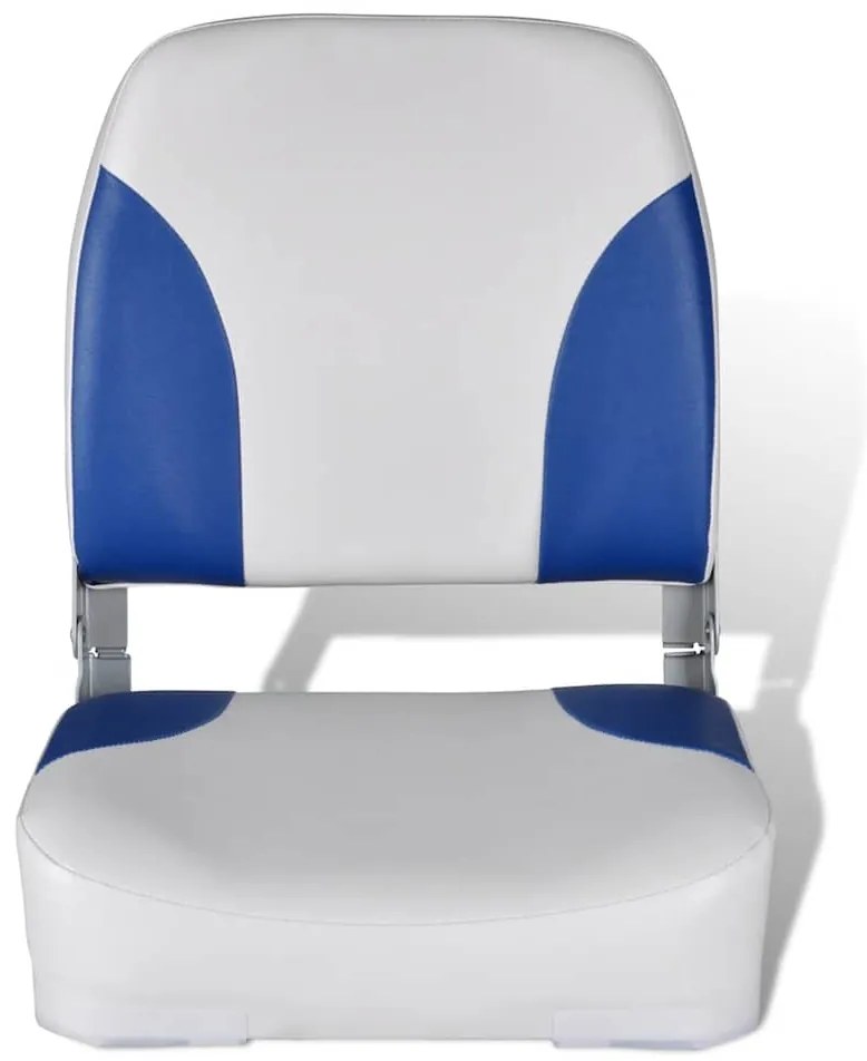 Sedadlo do člna sklápacie operadlo modrobiely vankúš 41x36x48cm