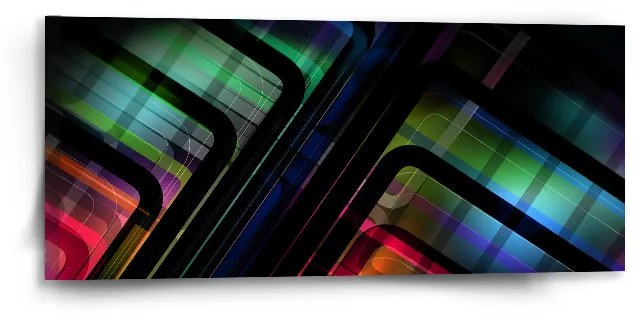 Sablio Obraz Čierne pásiky - 110x50 cm