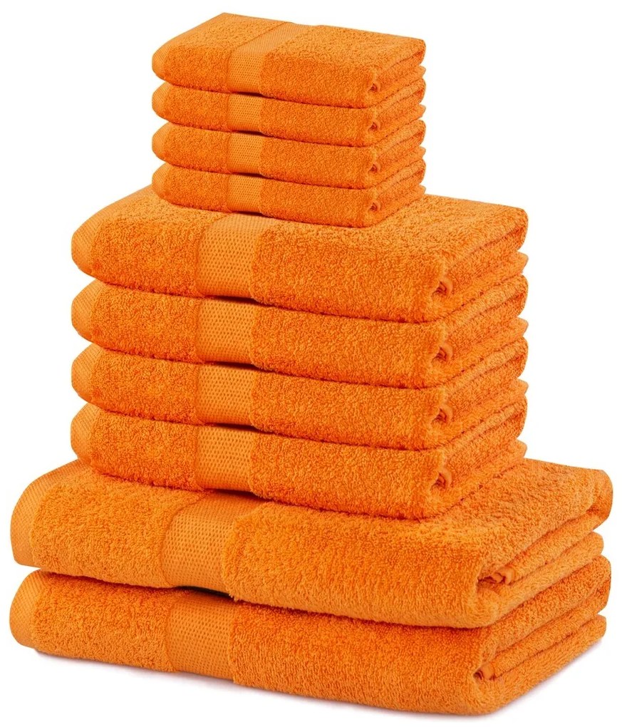 Sada ručníků DecoKing Kunis oranžových