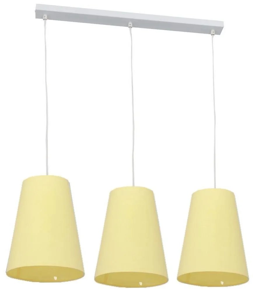 Luster na lanku PINIO 3xE27/60W/230V žltá