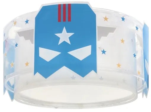 Dalber 61816 - Detské stropné svietidlo MODRÁ HERO 2xE27/15W/230V