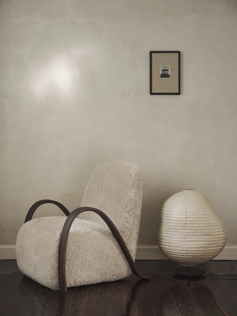 Ferm Living Stojacia lampa Kurbis Black / Natural Ø 60 cm