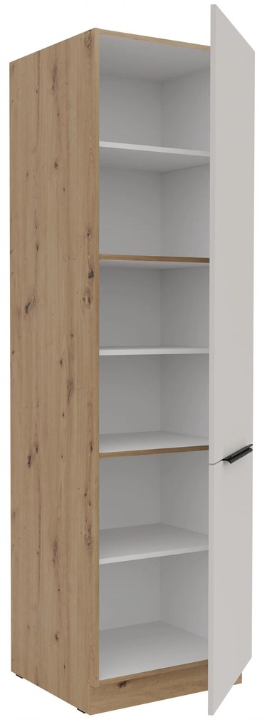 Potravinová kuchynská skrinka Sayla 60 DK-210 2F (kašmír + dub artisan). Akcia -20%. Vlastná spoľahlivá doprava až k Vám domov. 1121443