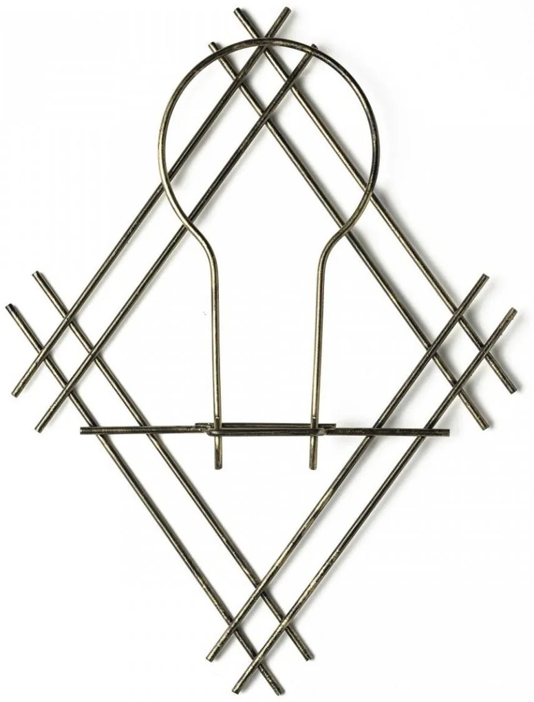 Nástenný kvetinový stojan LOFT 31 cm zlatý