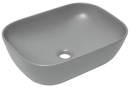 Umývadlo na dosku SAT Infinitio 45,5x32,5 cm šedá mat bez prepadu SATINF4532LGRM, 1 ks