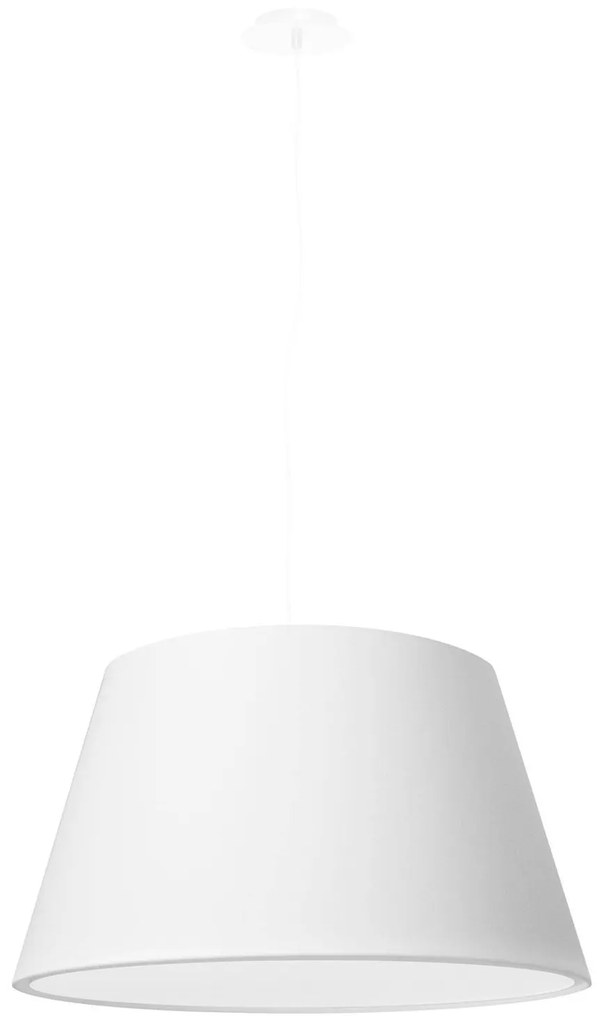 Závesné svietidlo Cono, 1x biele textilné tienidlo, (biely plast), (fi 45 cm)
