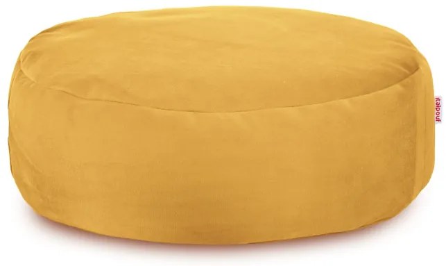 Plyšová podnožka horčičová