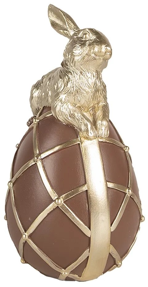 Dekorácia zlatý králik na čoko vajci - Ø 10*20 cm