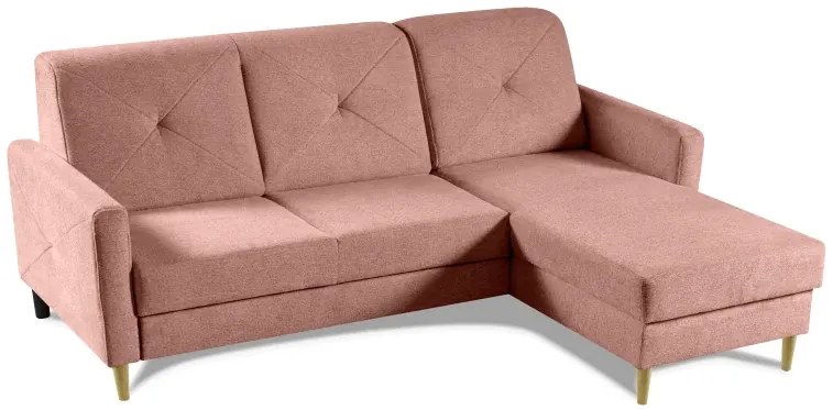 Rohová sedacia súprava Scandi NEW, ružová (diosa 60)