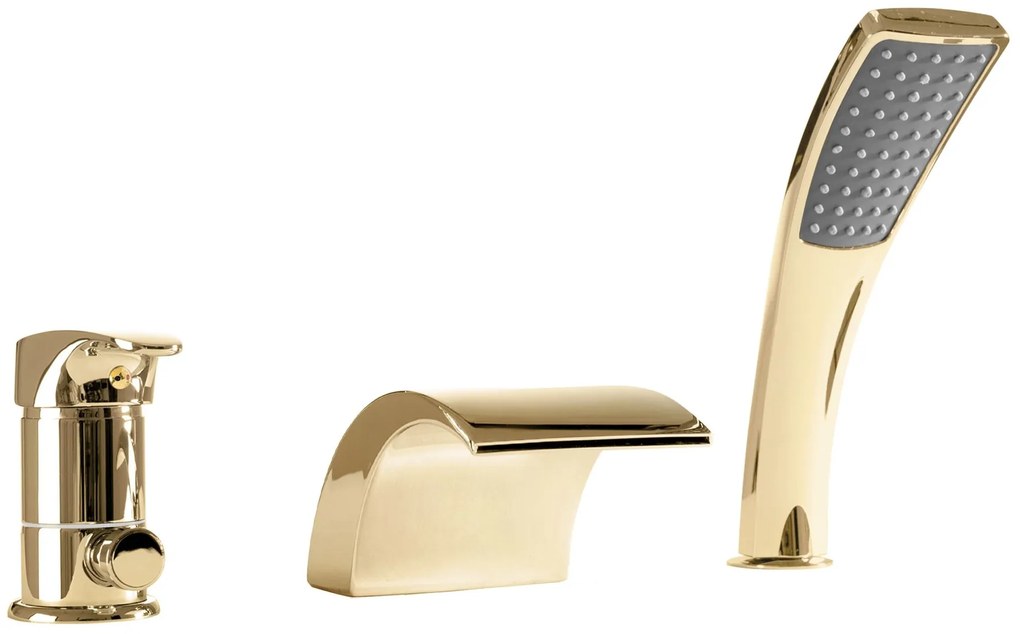 Rea Riven, 3-otvorová vaňová batéria, zlatá lesklá, REA-B0497