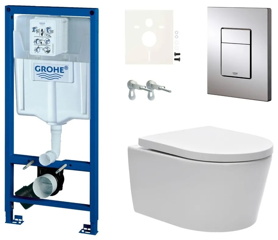 Cenovo zvýhodnený závesný WC set Grohe do ľahkých stien / predstenová montáž + WC SAT Brevis SIKOGRSBR1S