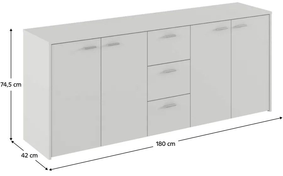 Skriňa HUGOS 180, biela