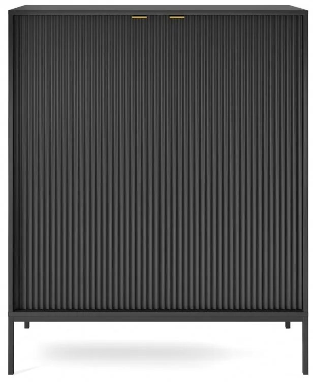 Komoda Nova 104 cm čierna/čierny rám