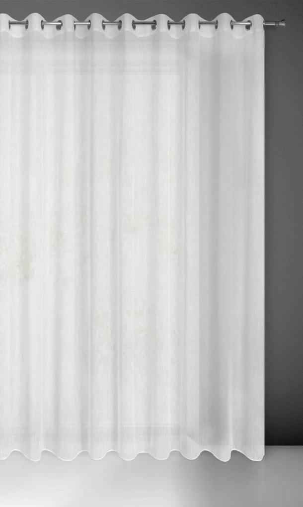 ZÁCLONA NA KRÚŽKOCH CARLA 300X250 CM BIELA