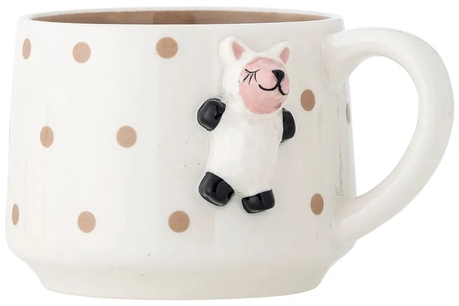 Biely keramický detský hrnček na kakao 370 ml Dolly – Bloomingville Mini
