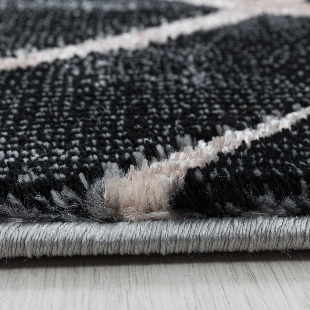 Ayyildiz, Kusový koberec Naxos 3812 bronze, 140x200, čierna, kancelária