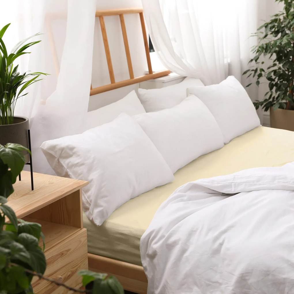 DETSKÉ JERSEY PRESTIERADLO 019 80X160 CM KRÉMOVÉ