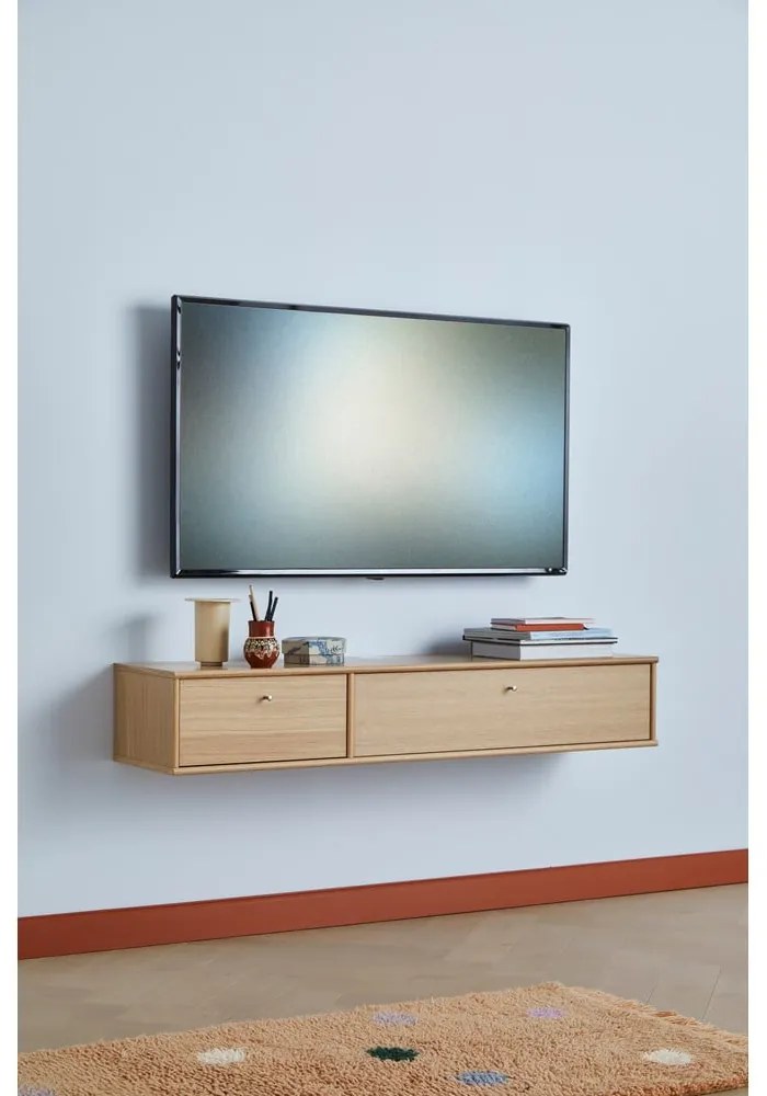 TV stolík v dekore duba v prírodnej farbe 133x22 cm Mistral – Hammel Furniture