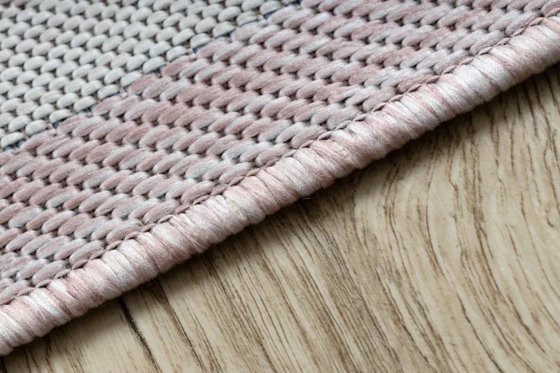 Dywany Łuszczów, Kusový koberec Sion Sisal Labirinth 22376 pink/ecru – na von aj na doma, 180x270, ružová, chodba / predsieň