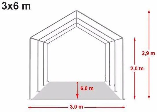 Pártystany-Jičín s.r.o. Party stan 3x6m - PVC Štandard Ohňovzdorný Farba: Modrobiela