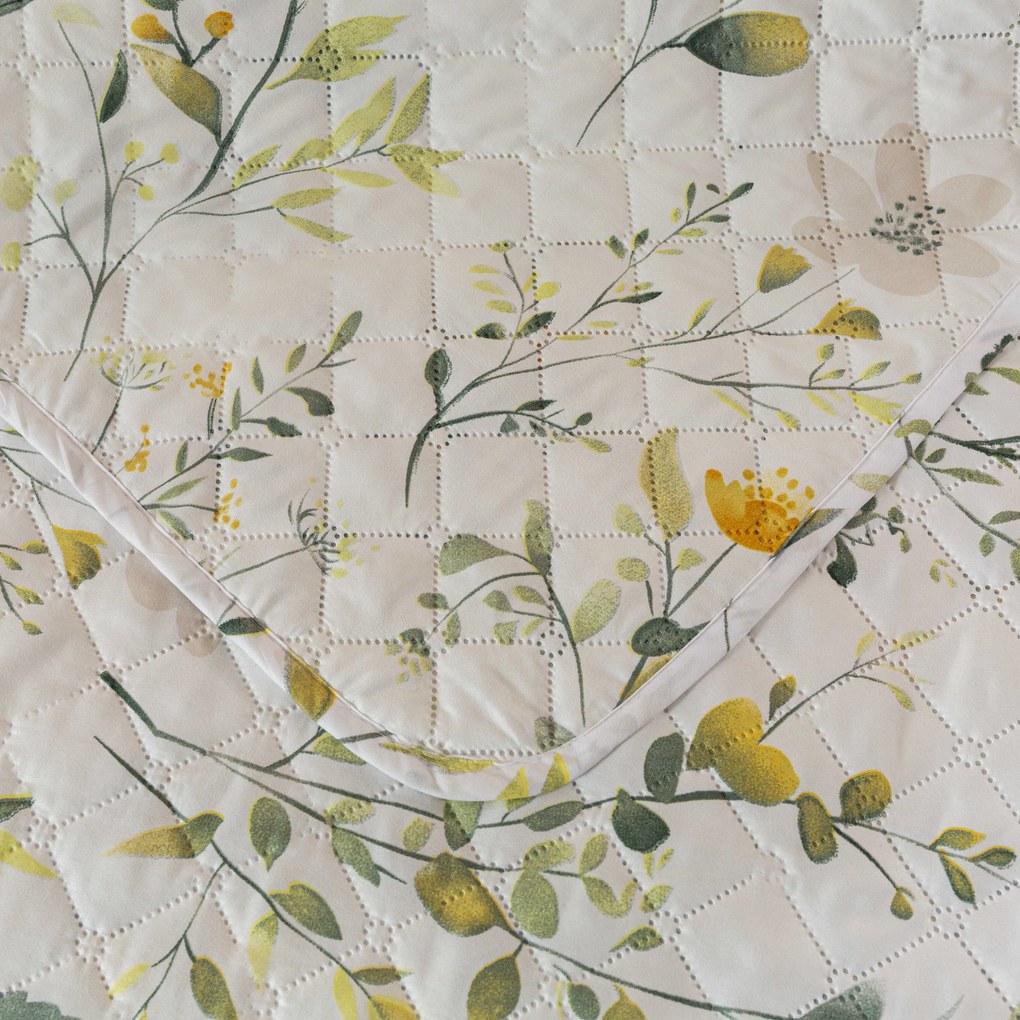 Prehoz na posteľ CITRUS GARDEN, biely Rozmer: 170 x 210 cm