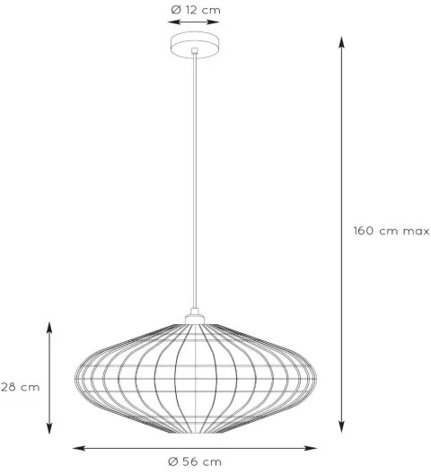 Lucide 03435/56/30 - Luster na lanku MAGALI 1xE27/40W/230V čierna