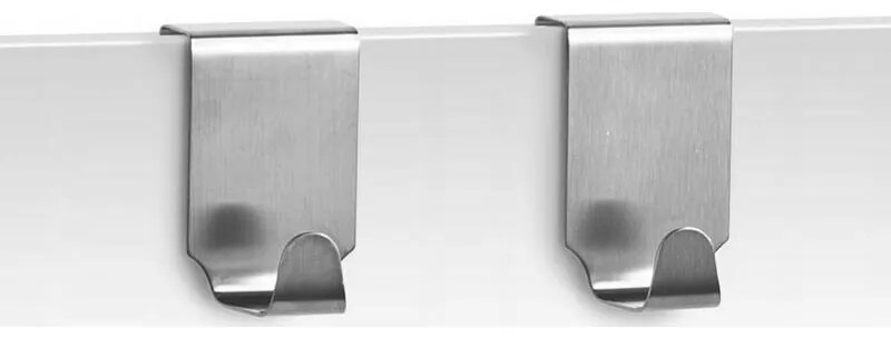 Zeller Present Nerezové háčiky na dvere – na utierky, oblečenie HAKEN, 2 ks