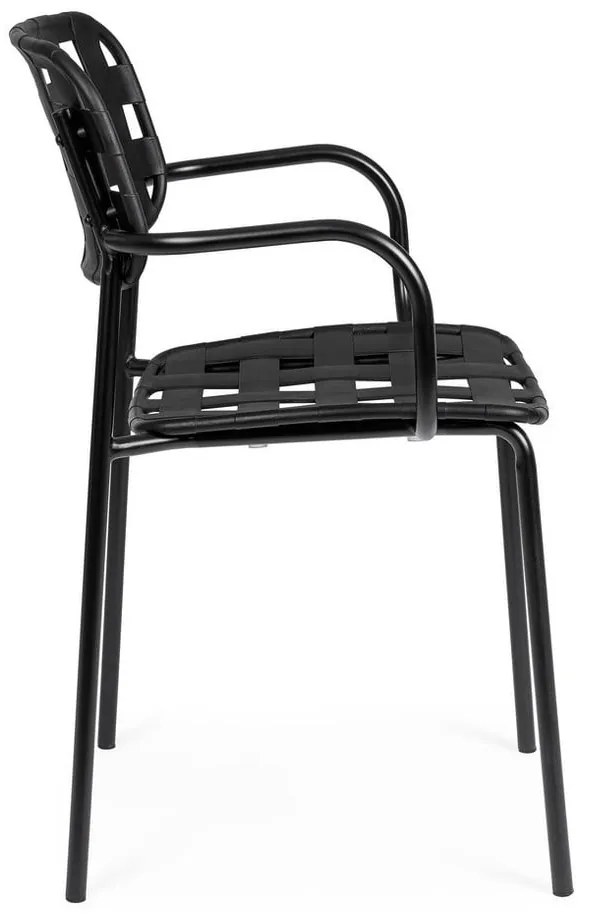 Čierne kovové záhradné stoličky v súprave 4 ks Clover – Bizzotto