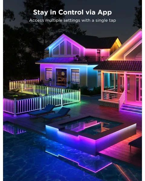 Govee - Outdoor Pro SMART RGBICWW vonkajší LED pásik 10m Wi-Fi IP65