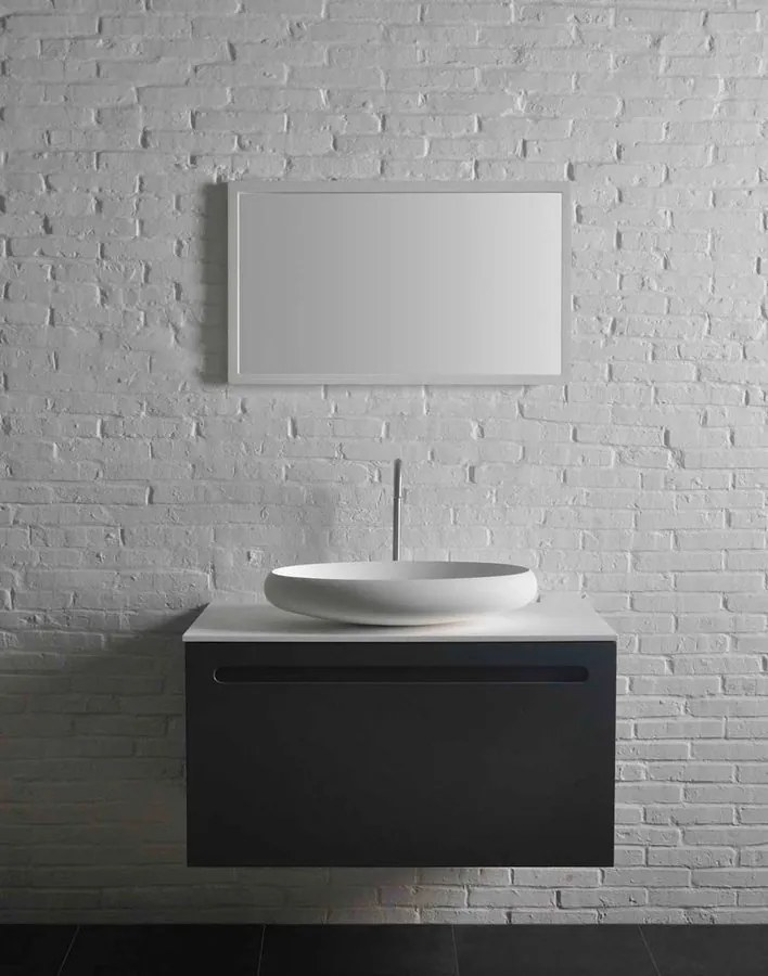 Sapho Sapho, THIN oválne umývadlo 600x400x112mm, na dosku, matná biela, WN213