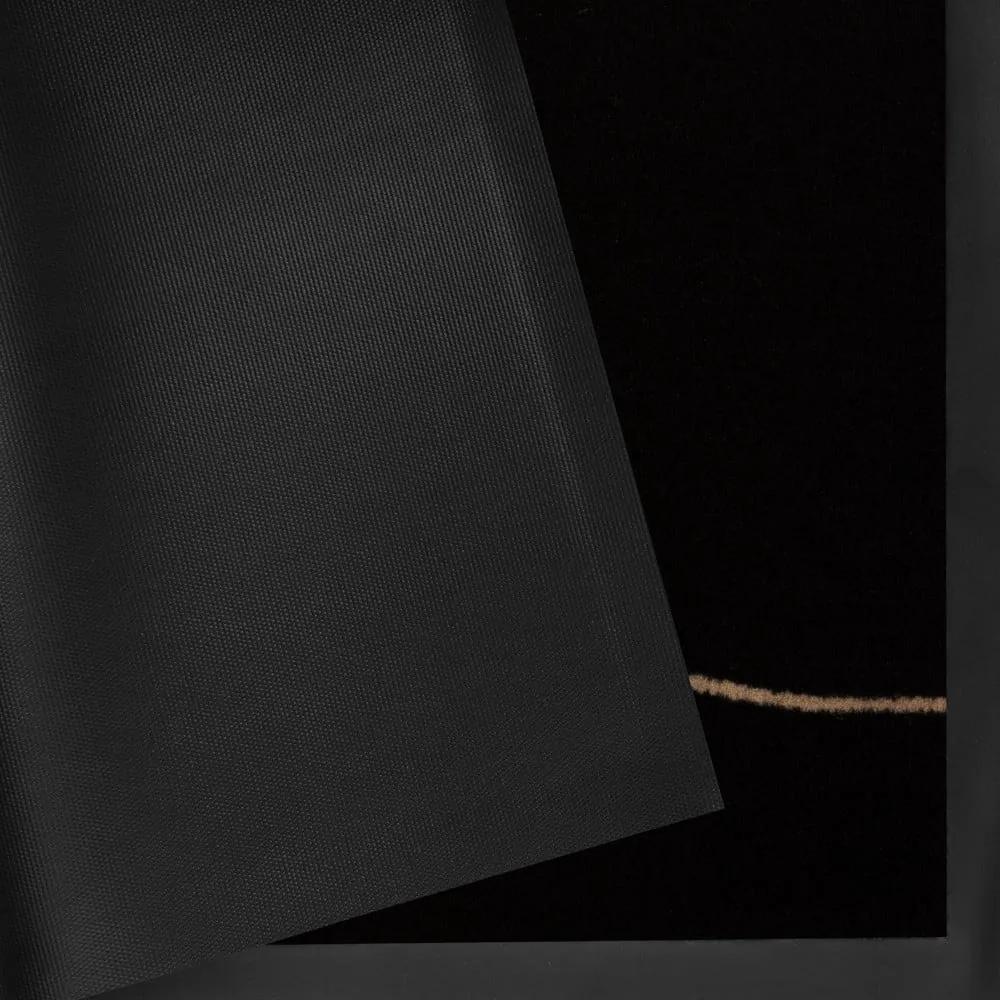 Čierna rohožka Hanse Home Cozy Welcome, 45 x 75 cm