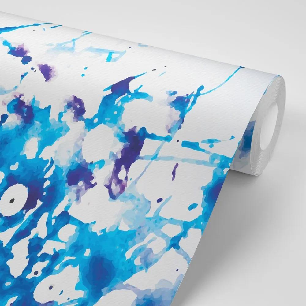 Samolepiaca tapeta modrý akvarel v abstraktnom prevedení - 150x100
