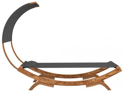 vidaXL Hojdacia sieť so strieškou 100x216x162 cm masívny smrek antracitová-