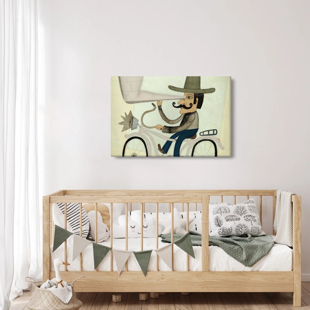 Astronóm na bicykli (90x60 cm)