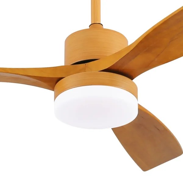 ZEVENTI - LED stropný ventilátor MARE LED/24W/230V Wi-Fi Tuya dub + diaľkový ovládač