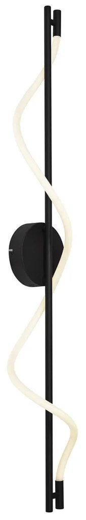 Moderné nástenné svietidlo čierne vrátane LED 3-krokové stmievateľné - Twirl