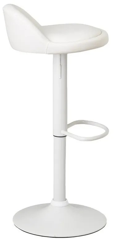 Biele barové stoličky s nastaviteľnou výškou z imitácie kože v súprave 2 ks (výška sedadla 72 cm) – Casa Selección