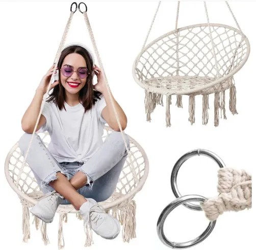 Závesné kreslo BOHO ecru, GL078