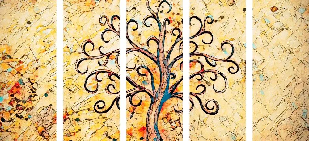 5-dielny obraz symbol stromu života Varianta: 100x50