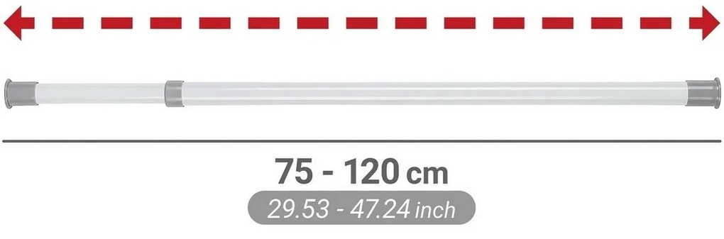 Wenko Sada 2 teleskopických horizontálnych tyčíHerkules, biele