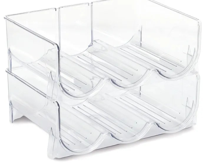 Zeller Present Stojan na 3 fľaše, stohovateľný, transparentný COMPACTA