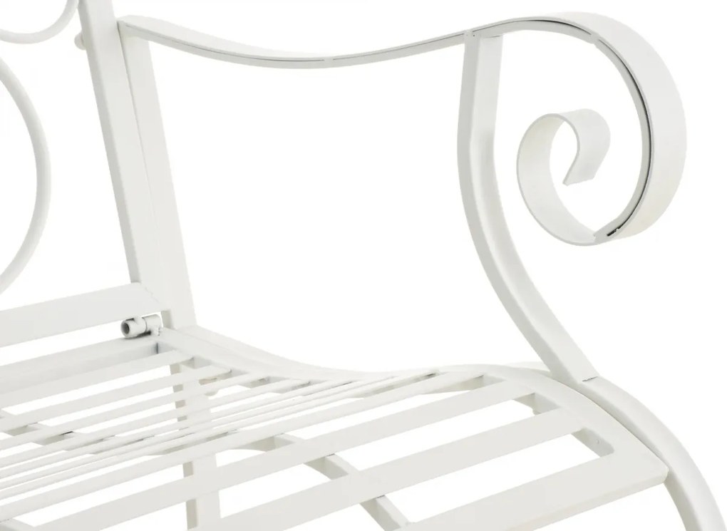 Kovová stolička Punjab s područkami - Biela