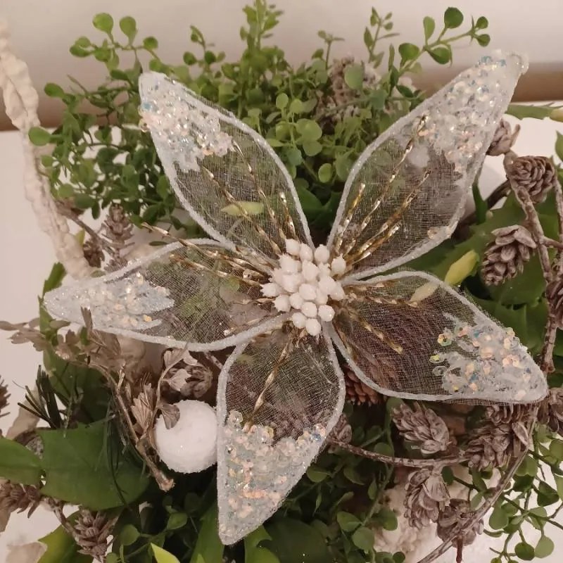 DECOLED Květ, prům. 20 cm, bílá