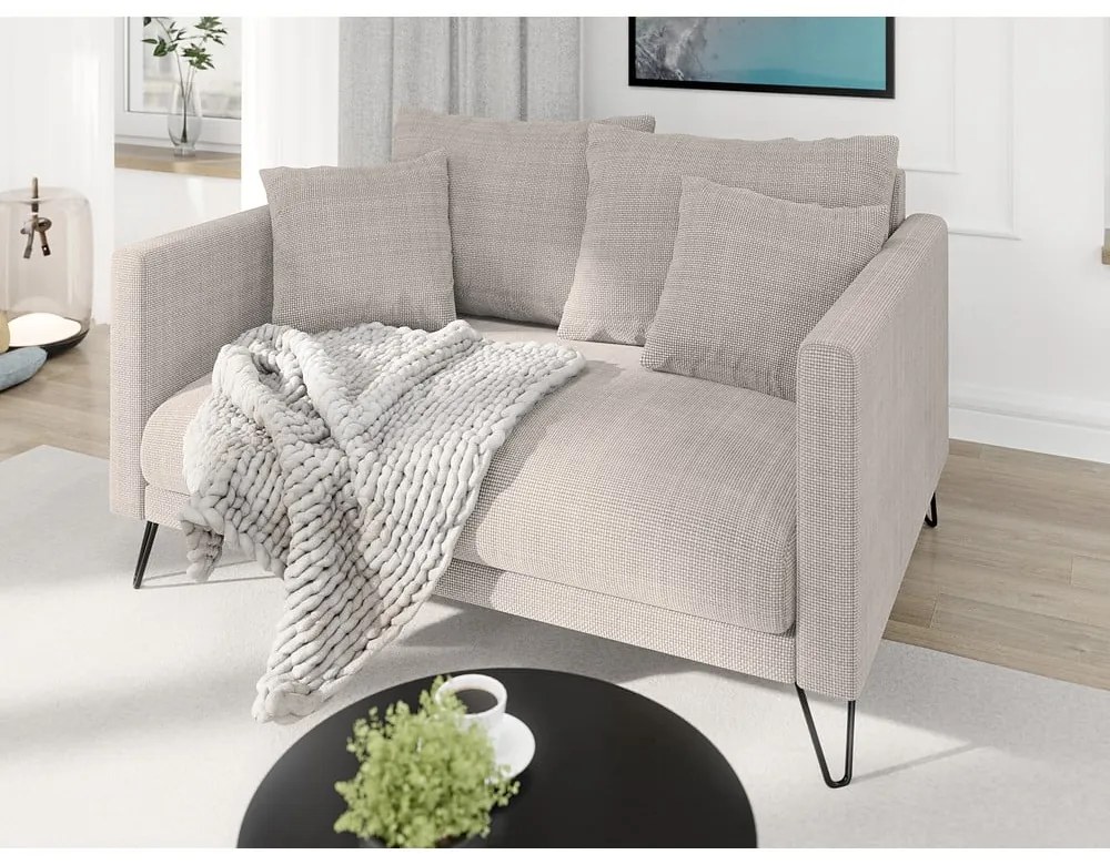 Svetlohnedá ženilková pohovka 140 cm Freya – Ropez