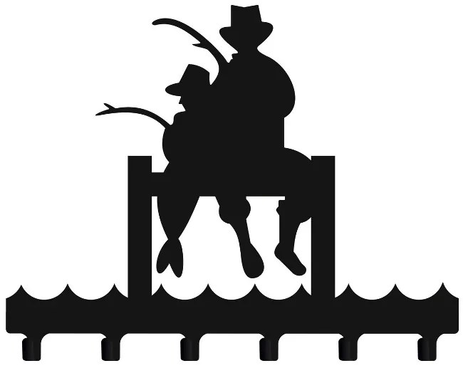 Vešiak na stenu do chodby RYBÁRI