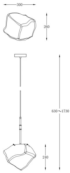 Zuma Line P0488-01M-SEAC - Luster na lanku ROCK 1xE27/40W/230V