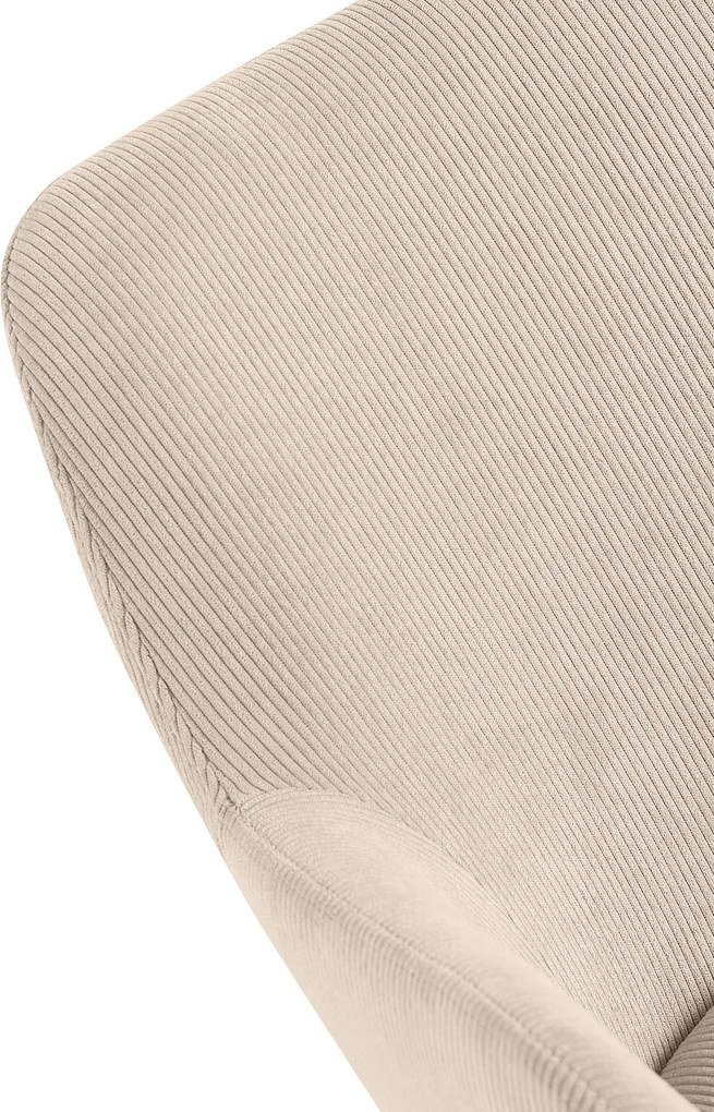 Jedálenská stolička Olema látka cord - krémová