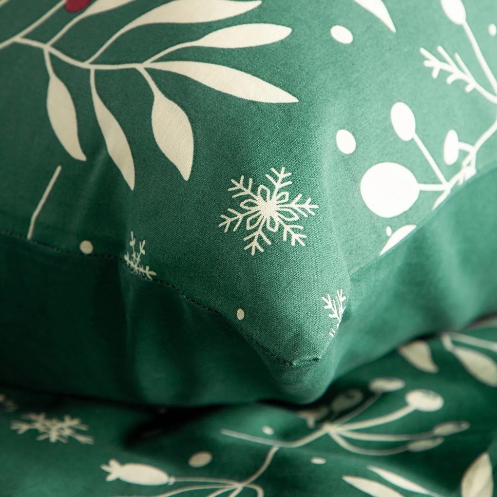 VIANOČNÉ RENFORCÉ OBLIEČKY CRISTIAN 160X200 CM, 2 KS 70X80 CM VZOROVANÉ