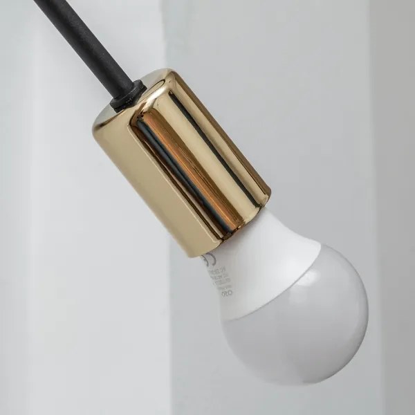 Nástenné svietidlo OXFORD 1xE27/15W/230V zlatá/čierna